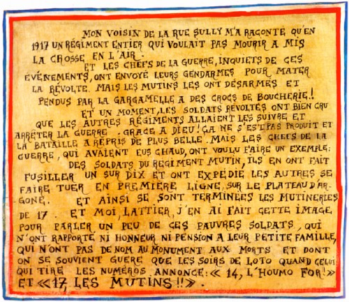 Gérard Lattier, peinture,Le voyage en peinture,art brut,art populaire,mutins de 1917,grandue guerre,14-18