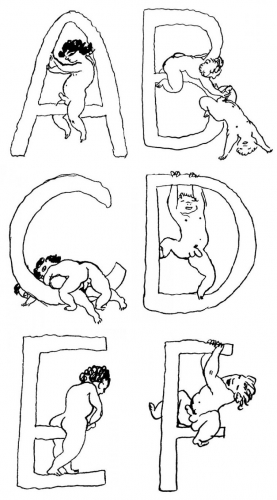 alphabet érotique,illustration,pascin,imagerie gay,lesbianisme