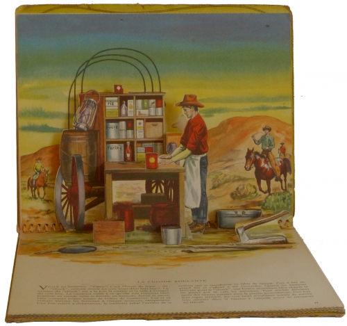 cowboy,livre,illustration pop-up,e. joseph dreany,édition