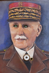 art modeste, art singulier,brocante,peinture,maréchal Pétain