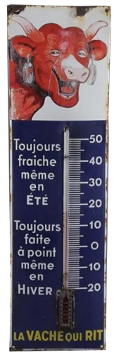 plaque émaillée,thermomètre émaillé,brocante,collection