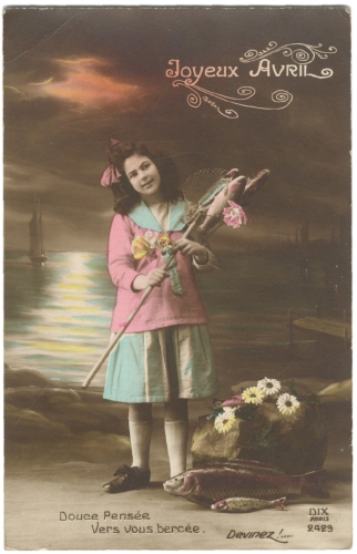 cartes postales anciennes,collection, 1er avril,art populaire