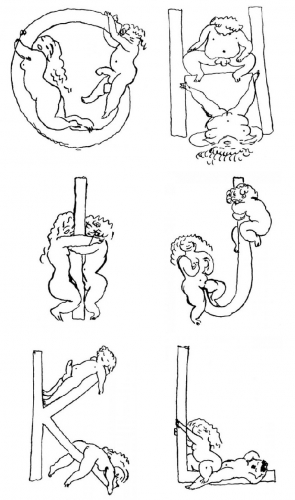 alphabet érotique,illustration,pascin,imagerie gay,lesbianisme