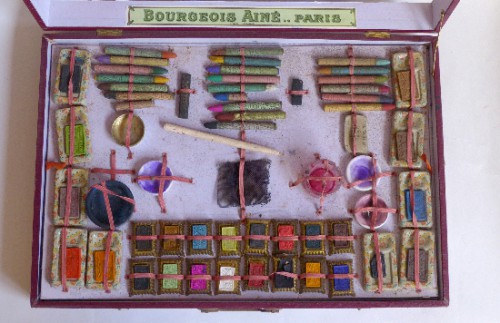 Bourgeois ainé,brocante,collection,peinture,aquarelle
